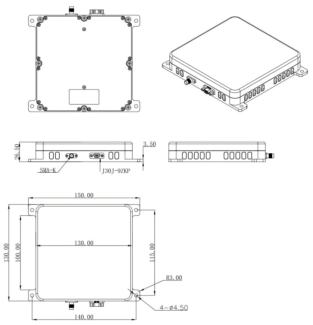 Verolink VR009 GNSS Receiver Drawing